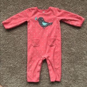 Baby bird polka dot romper